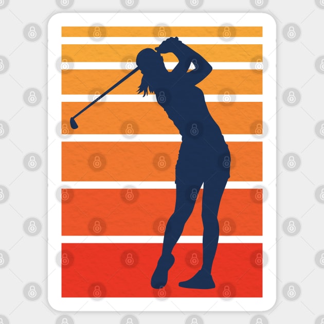 Vintage Golf Silhouette Sticker by crissbahari